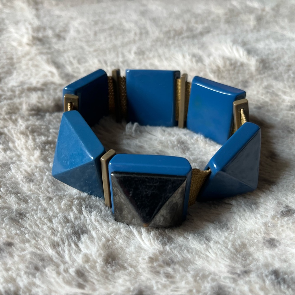 Marc By Marc Jacobs Blue and Black Geometric Bracelet